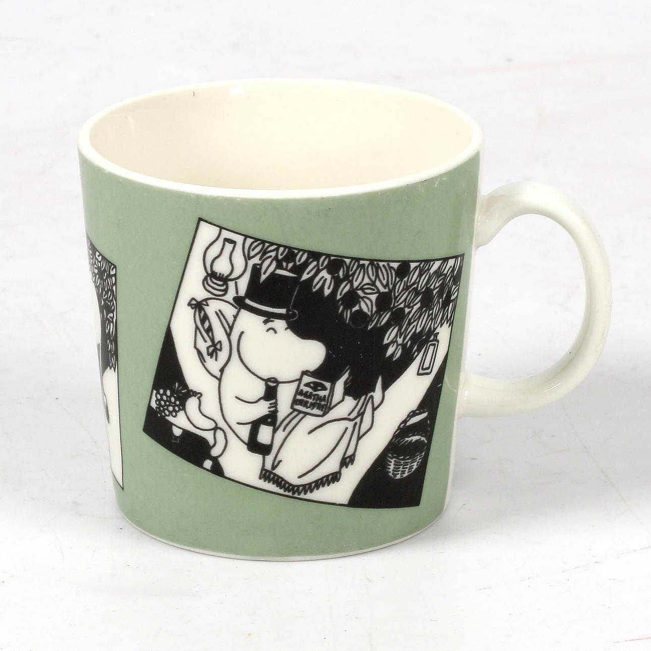 MUMINMUGG, "mugg grön", Arabia Finland 90-93.