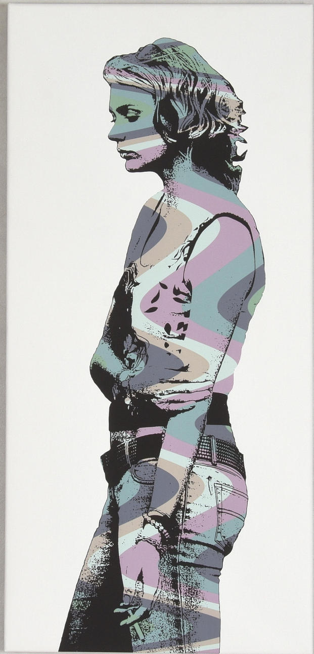 JON GORDON. Screenprint på canvas.