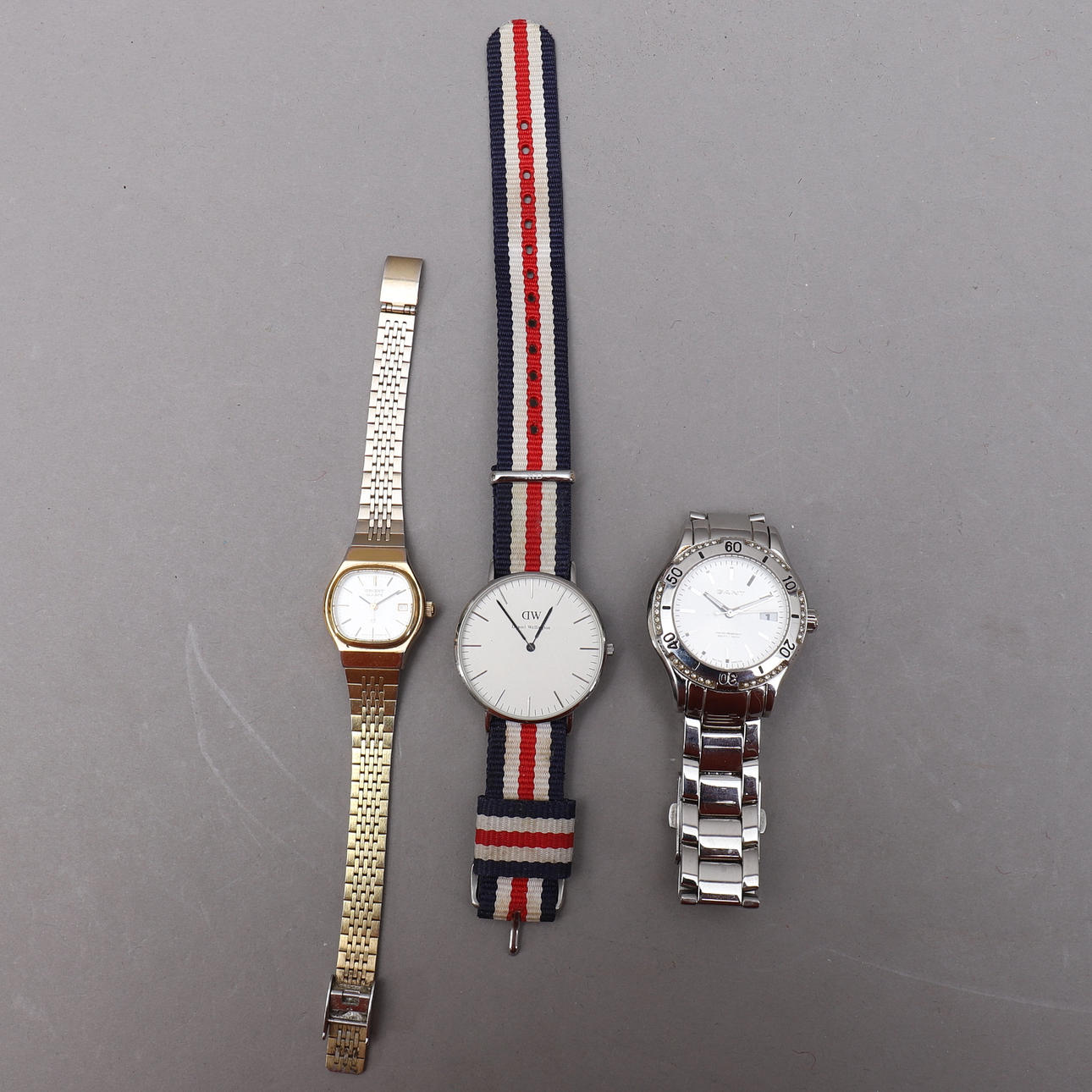 BRACELET WATCH, 3 pcs, Gant, Daniel Wellington & Orient.