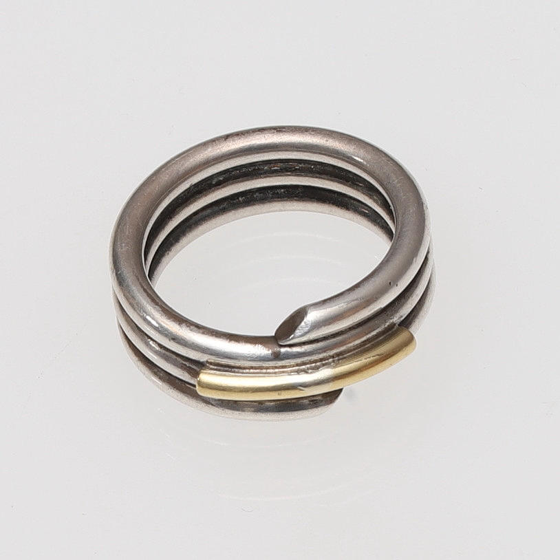 RING, Silber mit Golddetail, Pia Rauff, Dänemark.