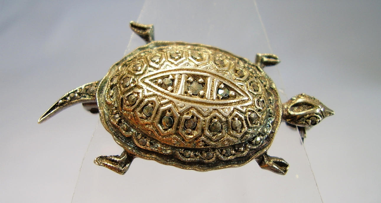 BROCHE TORTUGA BROCHE TORTUGA PLATA 830 ANTIGUA.