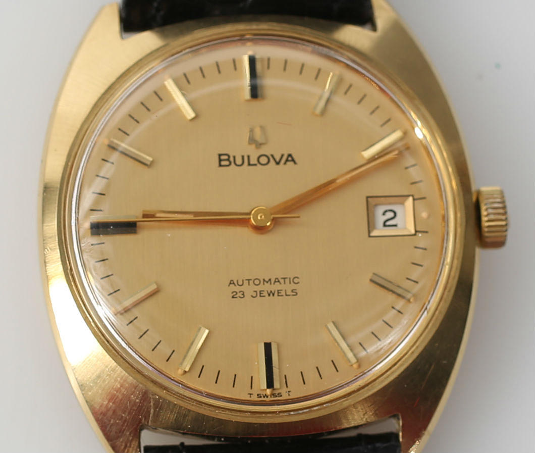 RELOJ DE PULSERA, caballero, oro 18K, automático, Bulova.