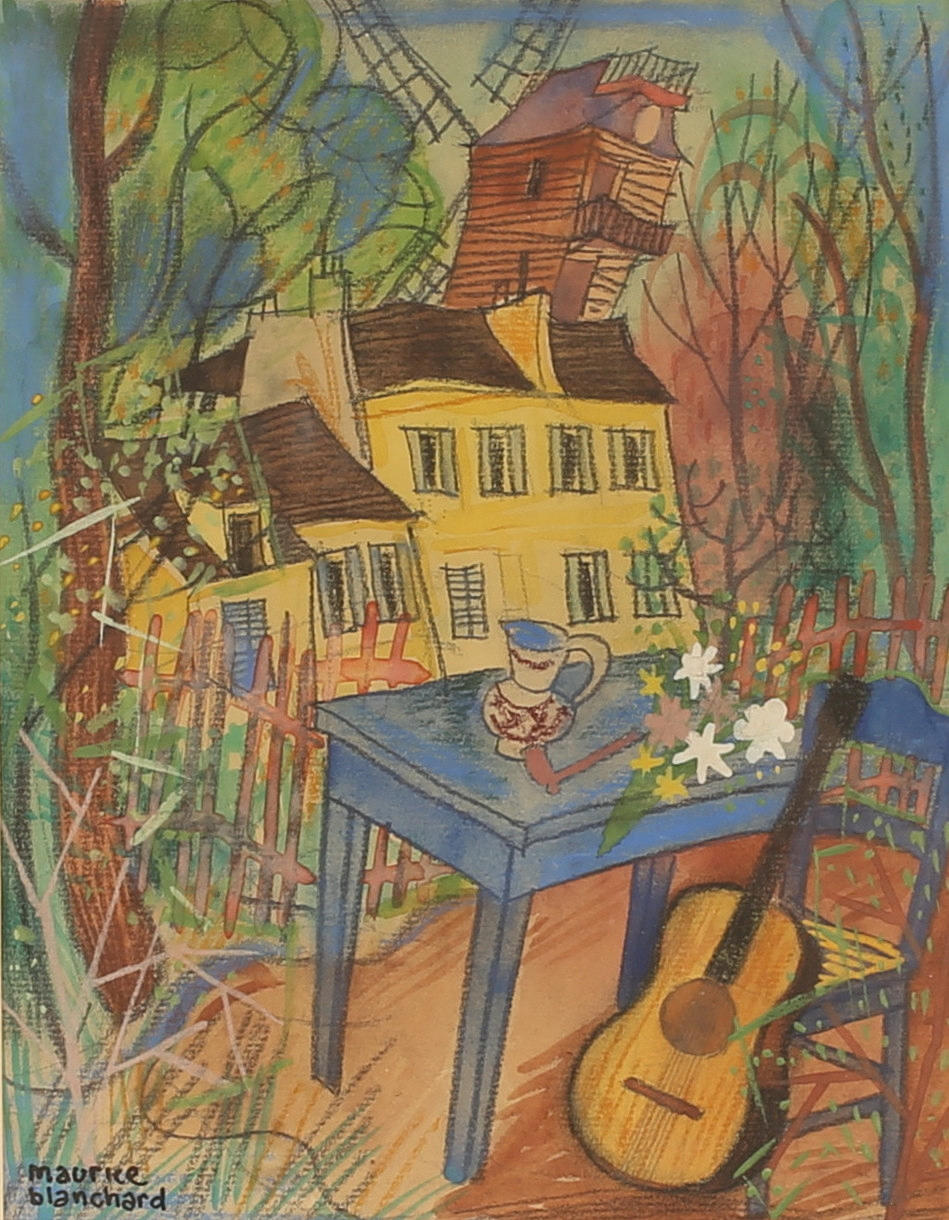 MAURICE BLANCHARD. Mixed media, signed.