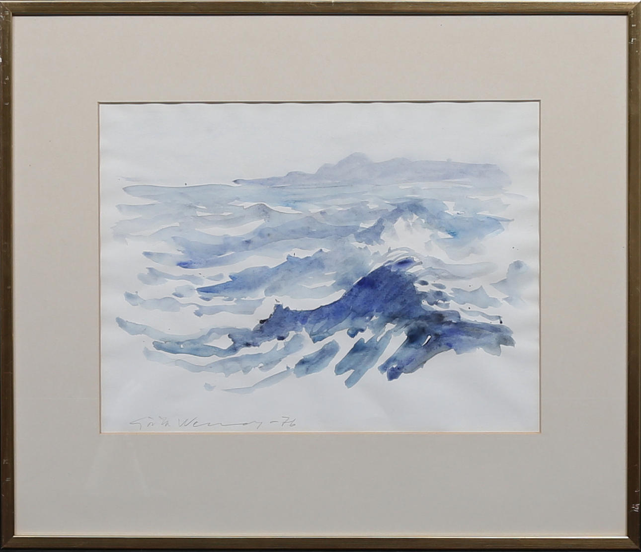 GÖSTA WERNER. Acuarela. Firmado y fechado -76.