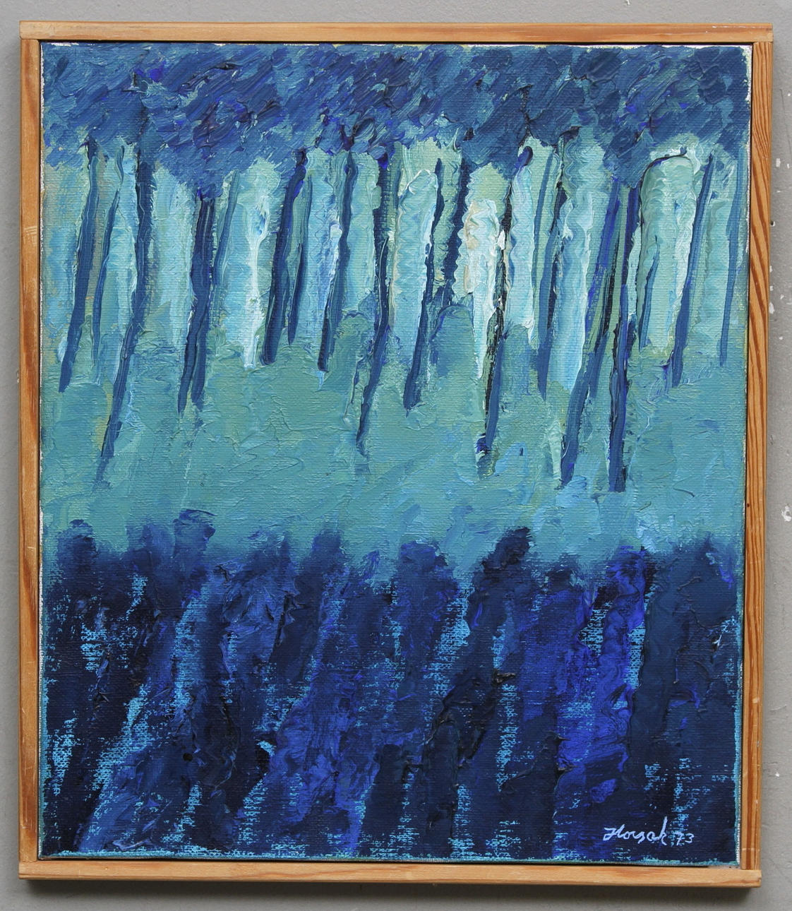 ALLAN HORSAK. Nattbild. Olja på duk. Signerad och daterad 73.