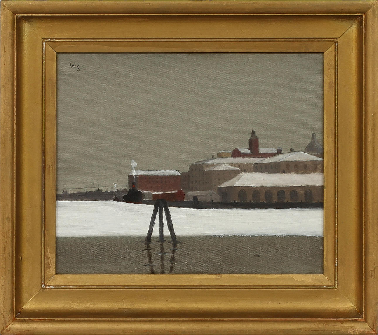 WILGOT SVENSSON. Olja på pannå, signerad WS.
