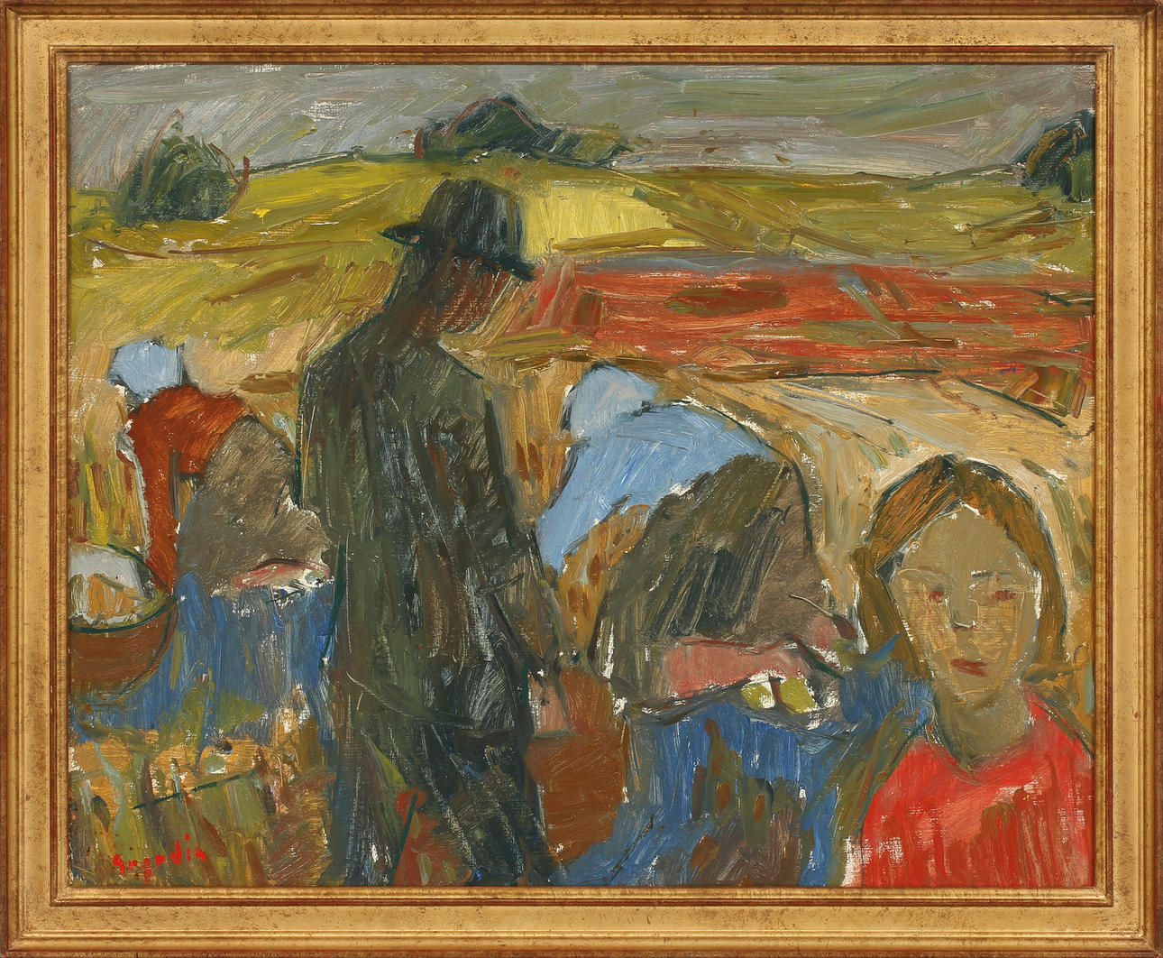 SVÄN GRANDIN. Olja på pannå, signerad.