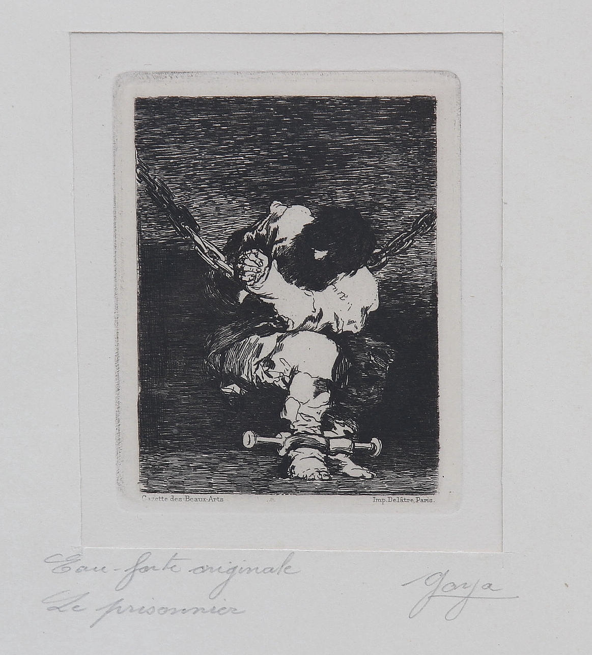 FRANCISCO GOYA. EFTER. "Tan bárbara la Seguridad como el Delito". Etsning.