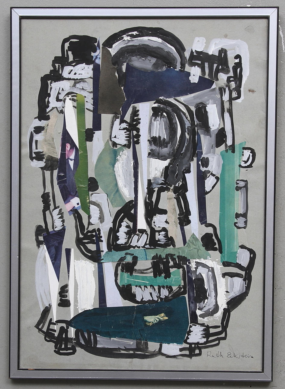 RUTH ECKSTEIN. Collage. Signerad Ruth Eckstein.