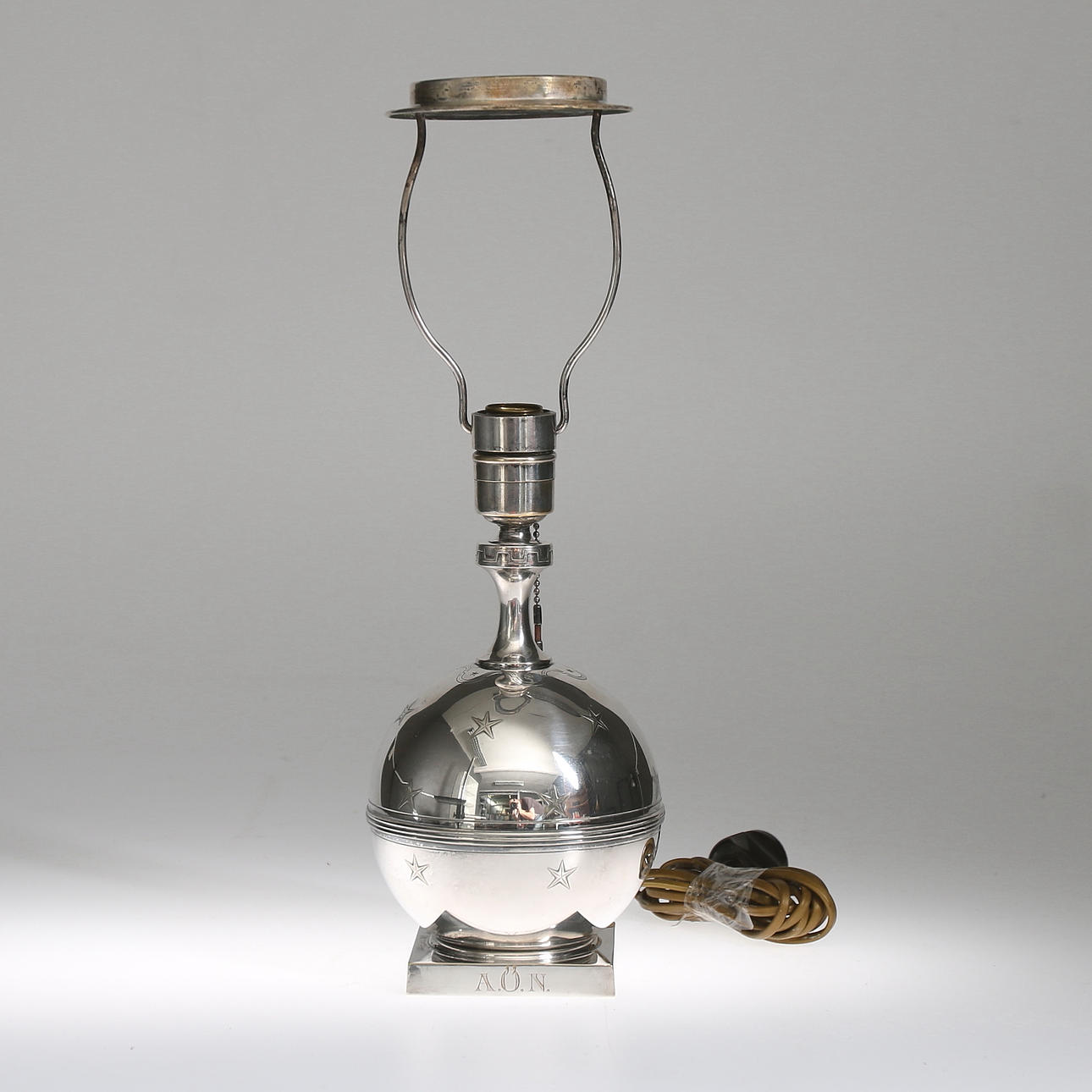 BORDSLAMPA, nysilver. Art-deco, G.A.B. 1930-tal.