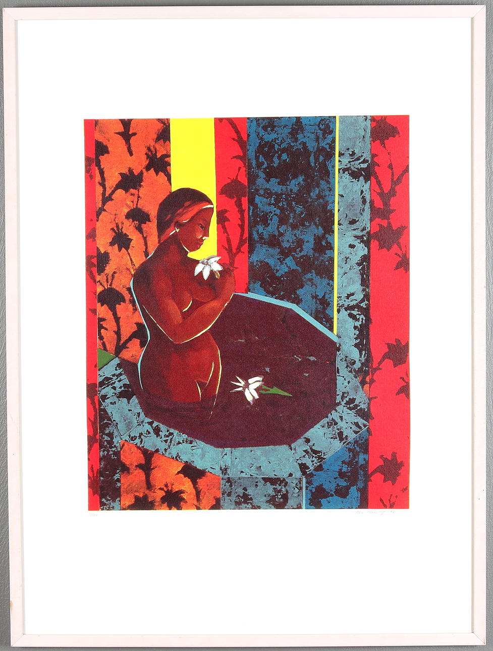 MIA MALMLÖF. Litografi, signerad, numrerad, 45/50.