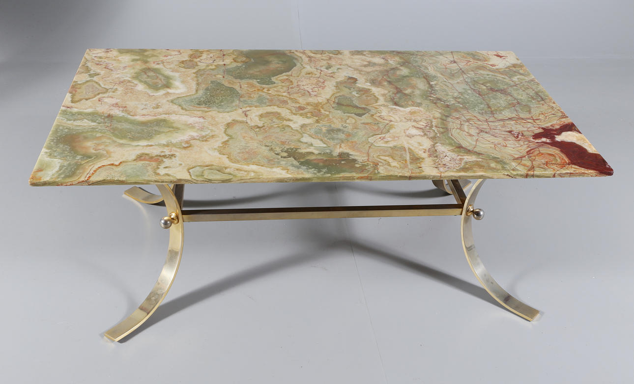 SOFFBORD med marmorskiva, 1970/80-tal.