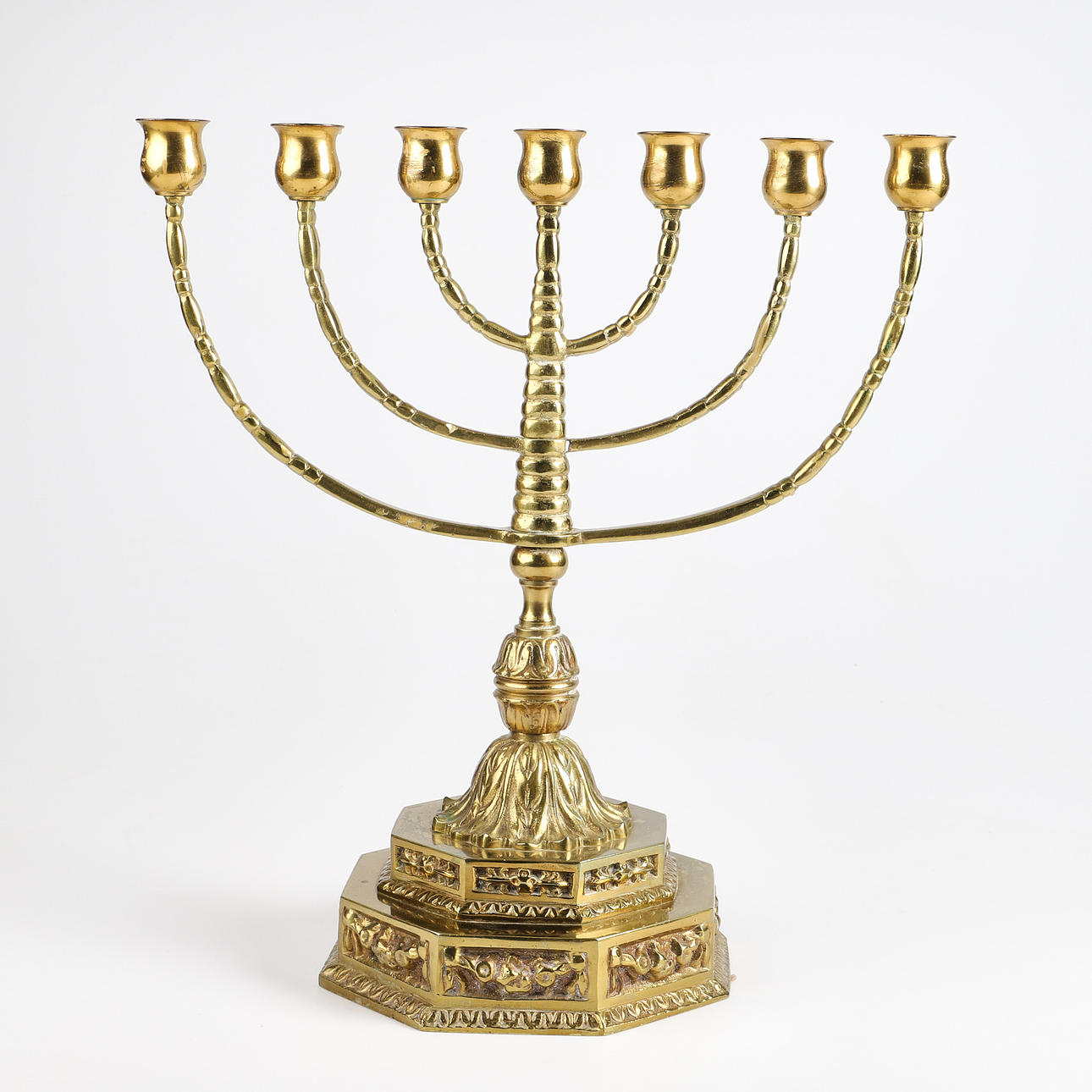KANDELABER, 7-armad, mässing.
