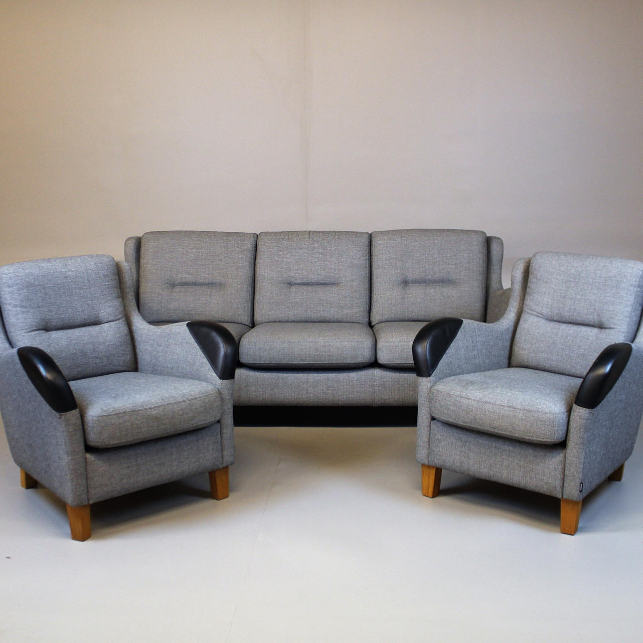 SOFFA 3-sits med 2 fåtöljer,Burhéns.