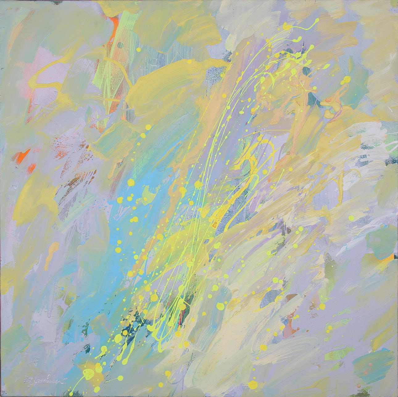 ULF ONSBERG. Komposition. Akryl på duk. Signerad Onsberg.