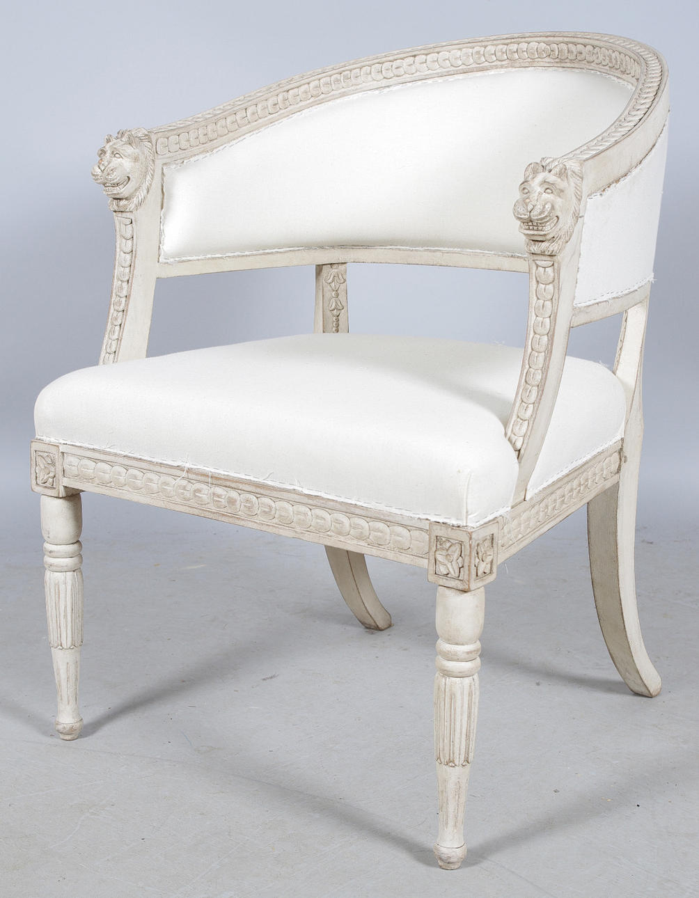 BALJFÅTÖLJ, sengustaviansk stil.