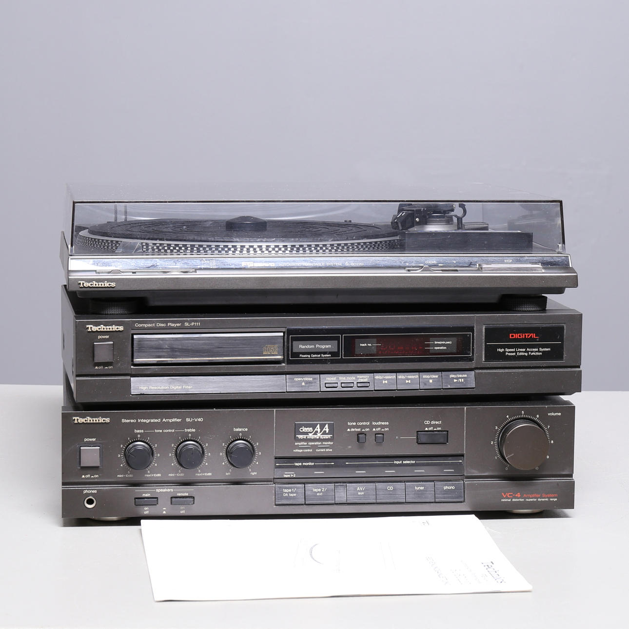 STEREO COMPONENTS, Technics, 1980s.