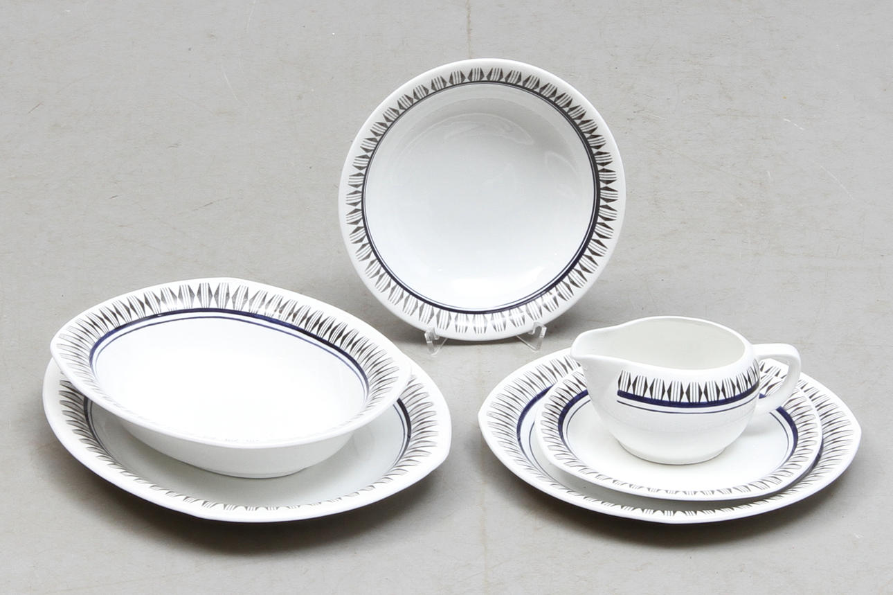 SERVISDELAR, 21 delar, porslin, "Atos" Upsala-Ekeby.