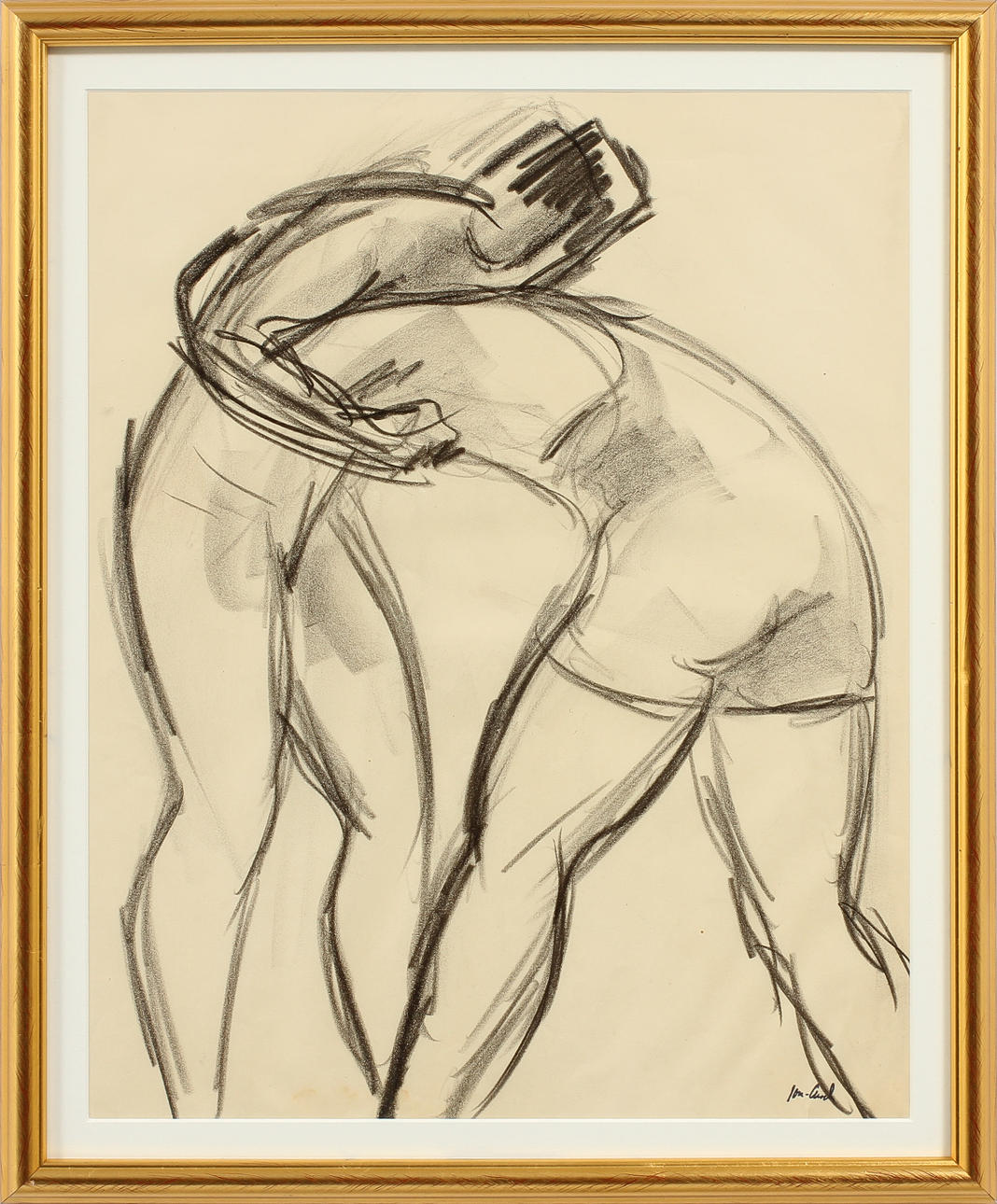 JOHN JON-AND. Kolteckning. Stämpelsignerad.