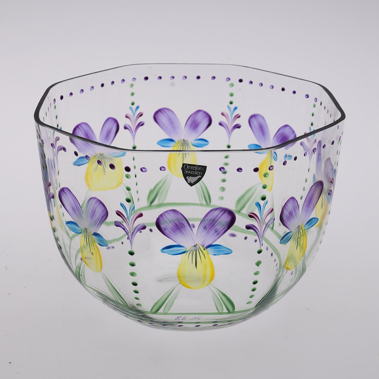 SKÅL, glas, "Viol", Eva Englund, Orrefors.