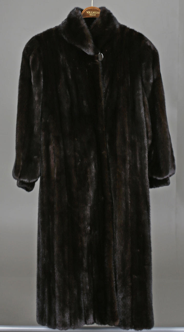 MINKPÄLS, Blackglama Mink för körsnär Lars Hankell, Mattsson, Malmö. Stl ca 40.