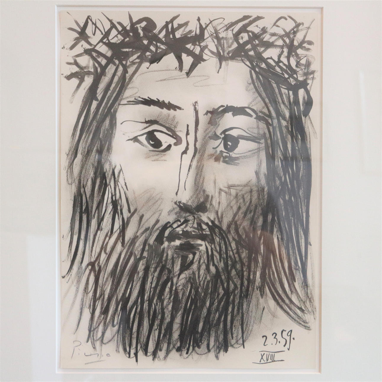 PABLO PICASSO. LITHOGRAPHY JESUS CHRIST.