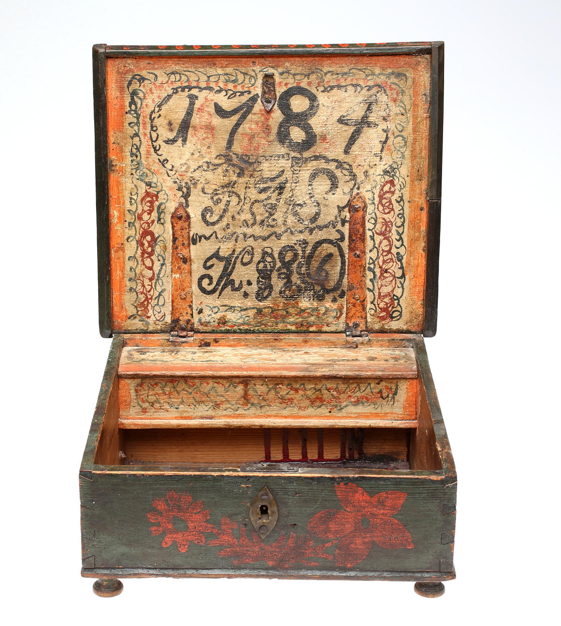 FÄSTMÖSKRIN, Bemålat trä, 1784.