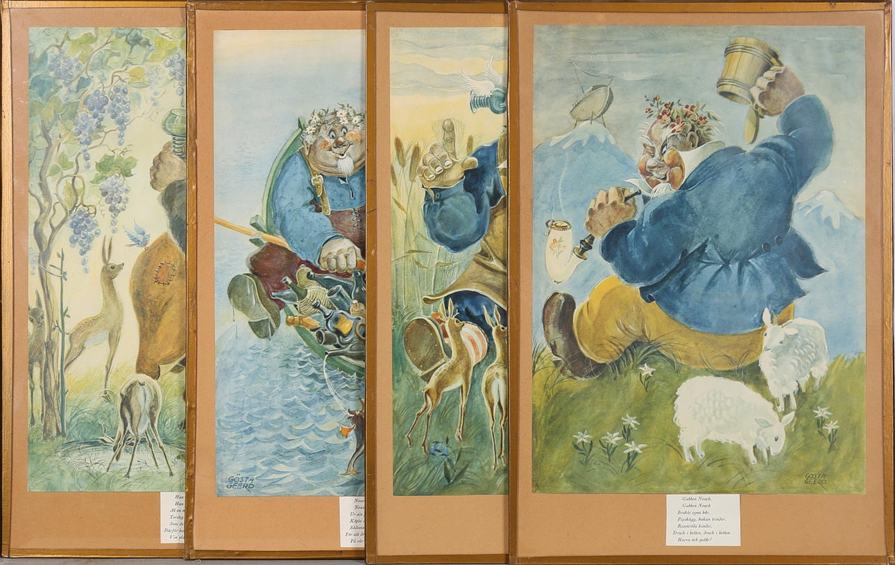 GÖSTA GEERD. Tryck, 4 st.