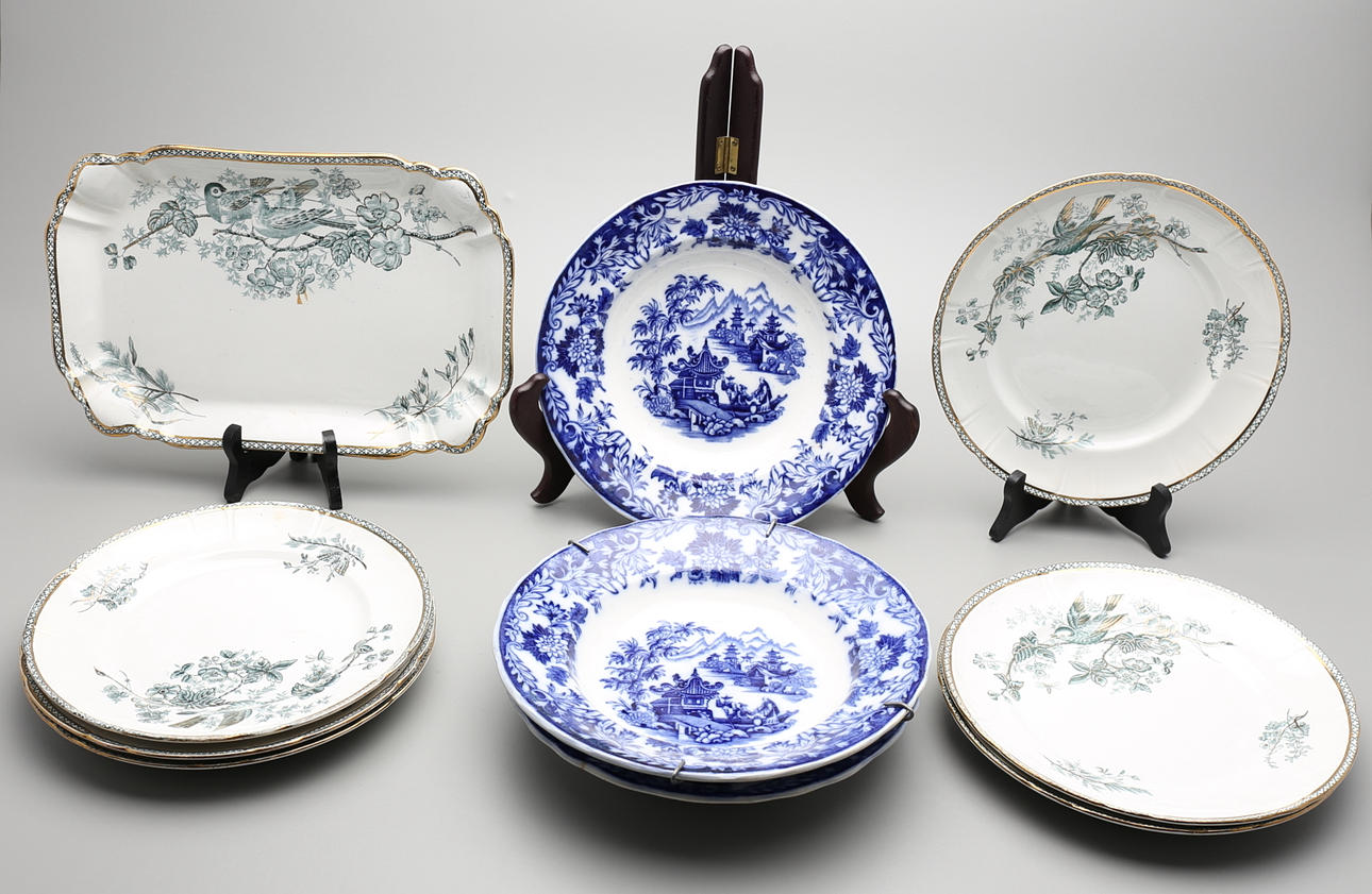 PORSLIN, 10 delar, Gustavsberg, Rörstrand.