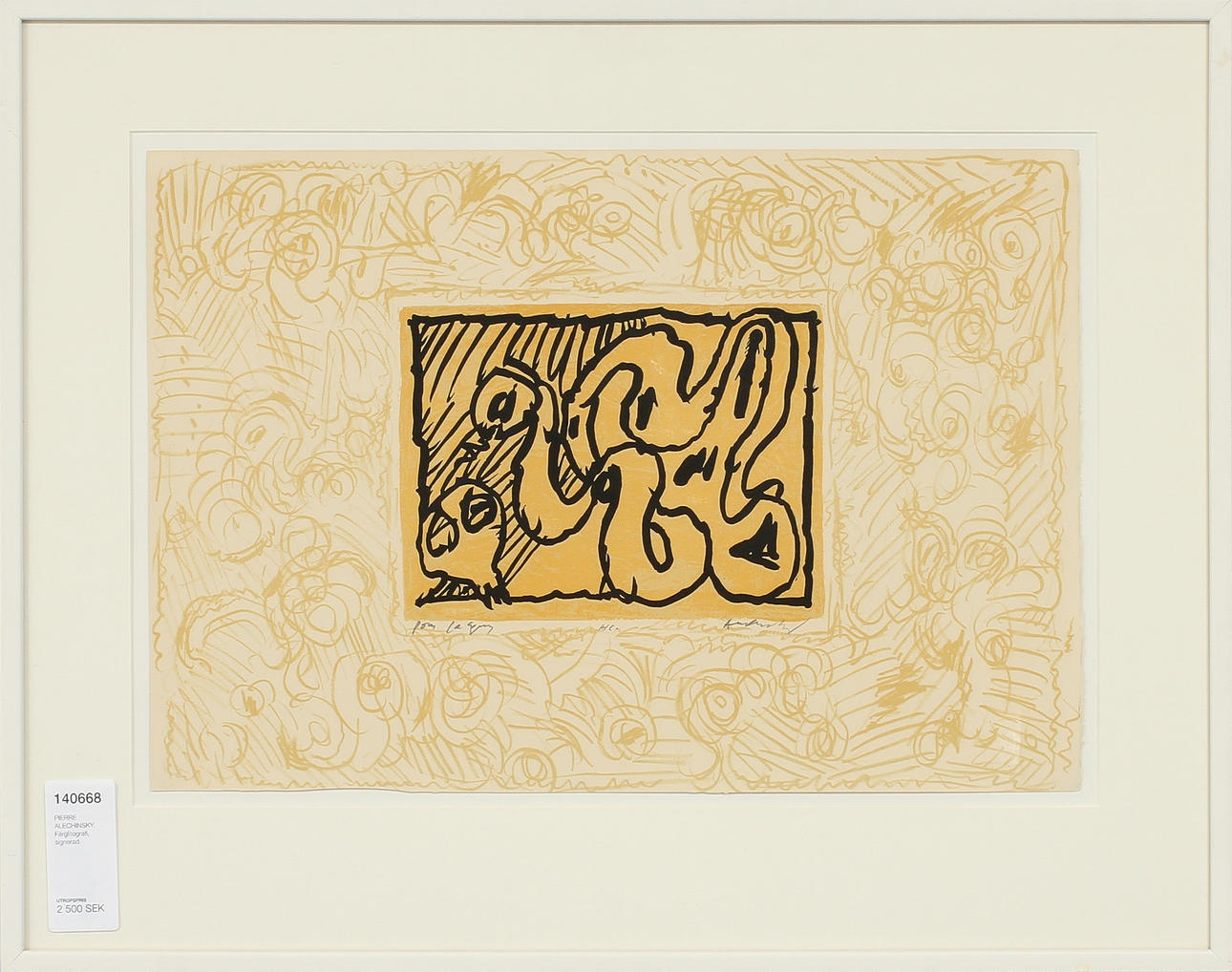 PIERRE ALECHINSKY. Color lithograph, signed.