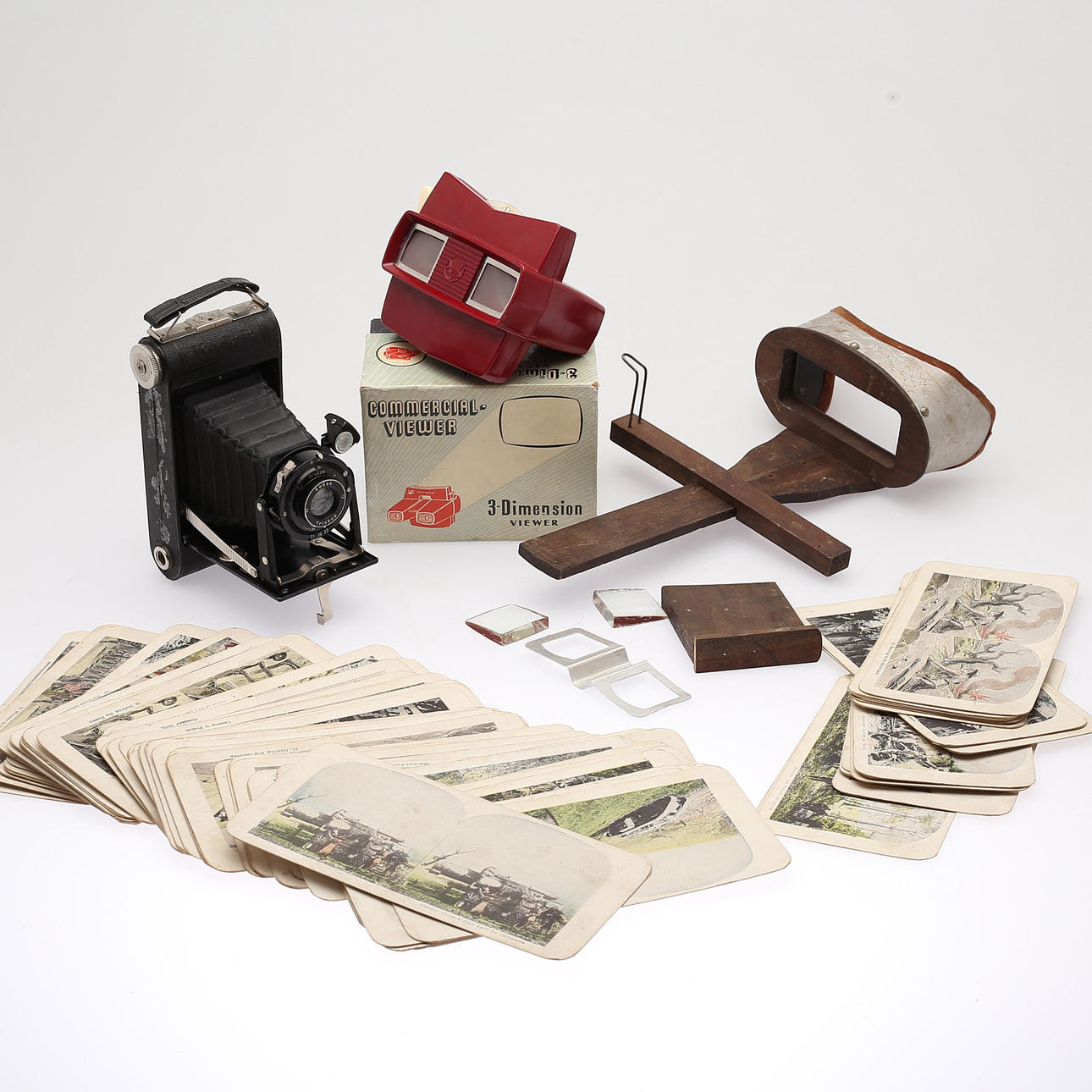 STEREOSCOPE with pictures, CAMERA, VIEWMASTER.