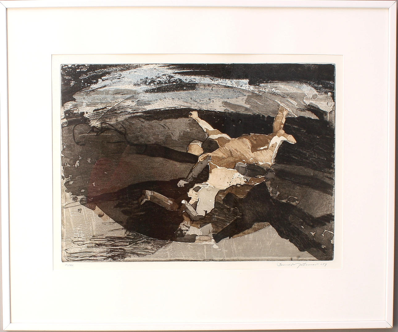 BERNDT JUTEMAR. Färgetsning, signerad och daterad 1984. 21/40.