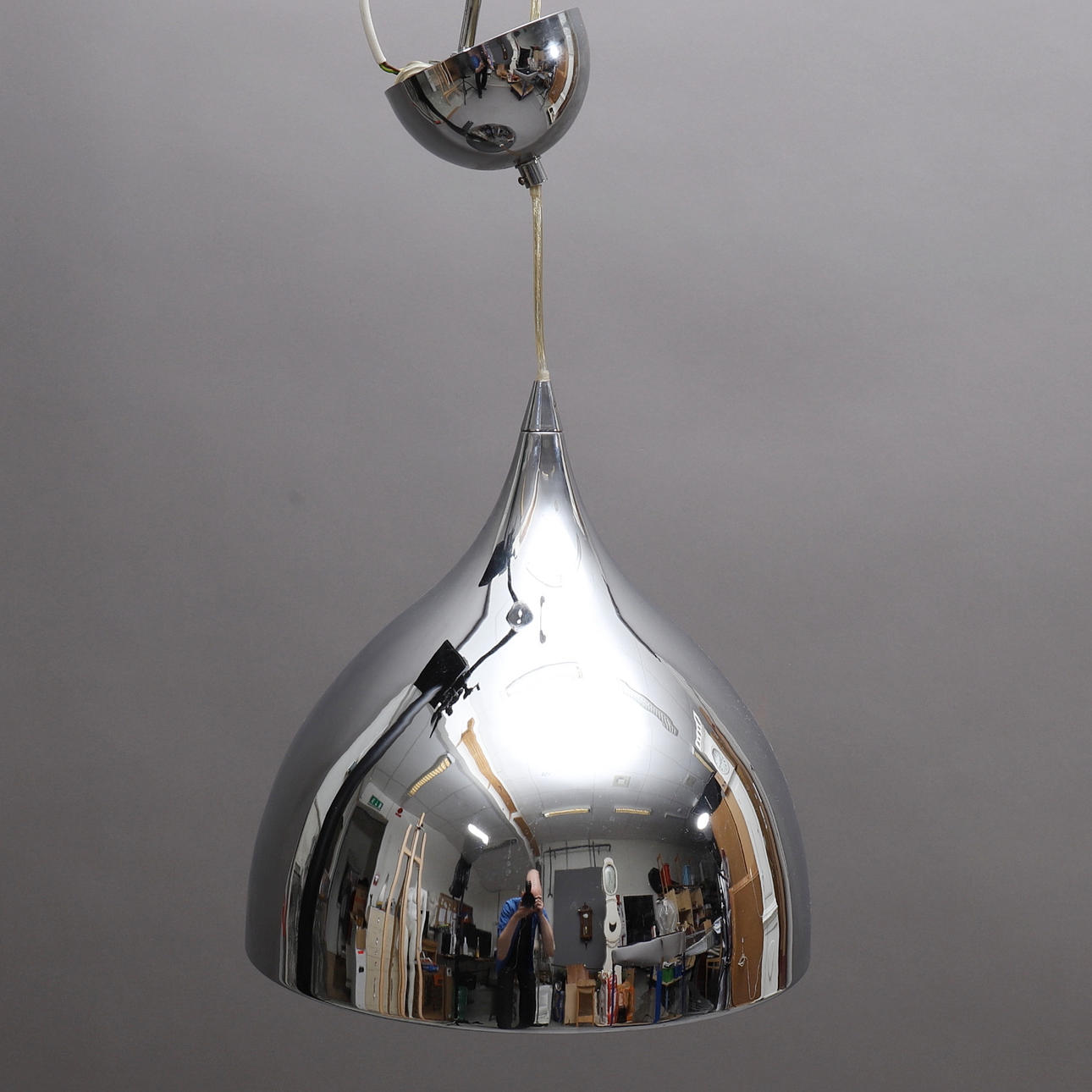 CEILING LAMP, chromed metal, Rydéns.