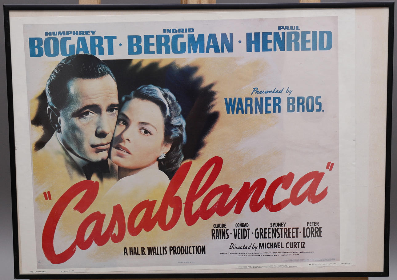 CARTEL DE CINE, ''Casablanca'', impresión offset, 1978.