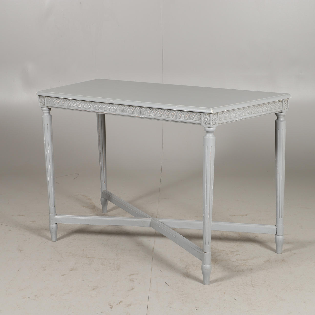 KONSOLBORD, gråmalet, gustaviansk stil.