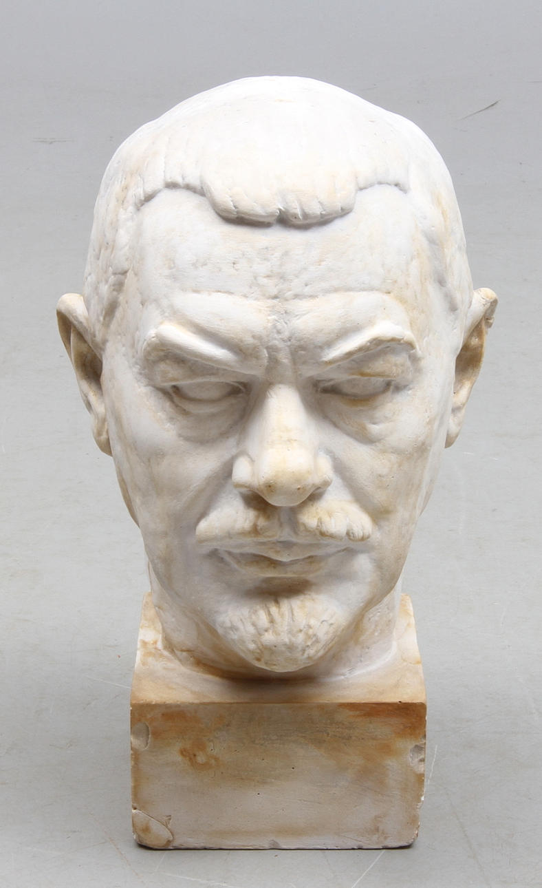 OKÄND KONSTNÄR. byst, gips.