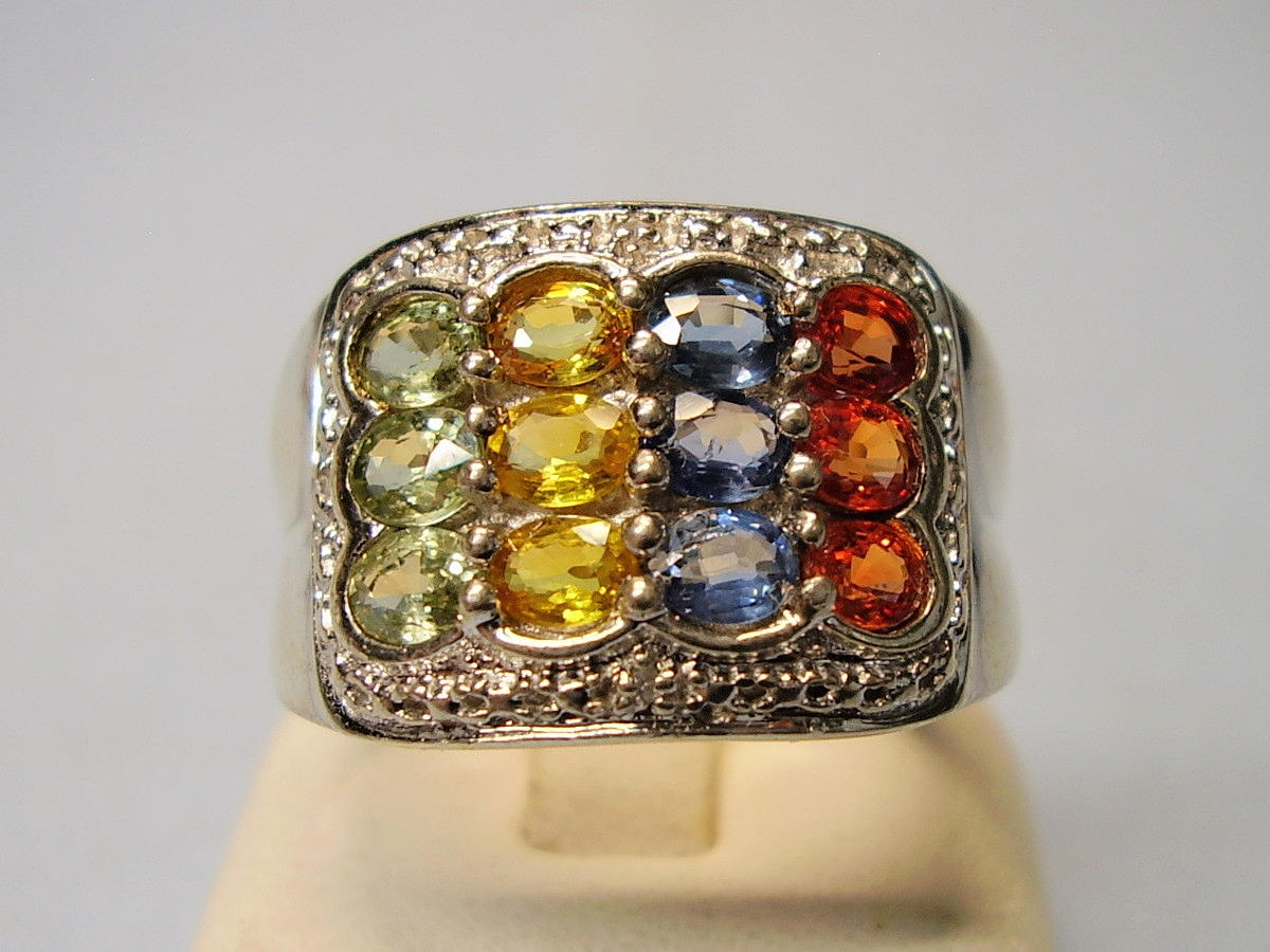 SAPHIR MULTICOLOR RING SILBER HARRY IVENS.