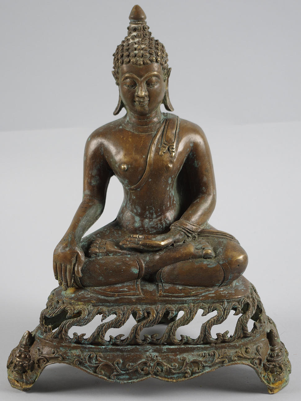 BUDDHASKULPTUR, brons, Burma.