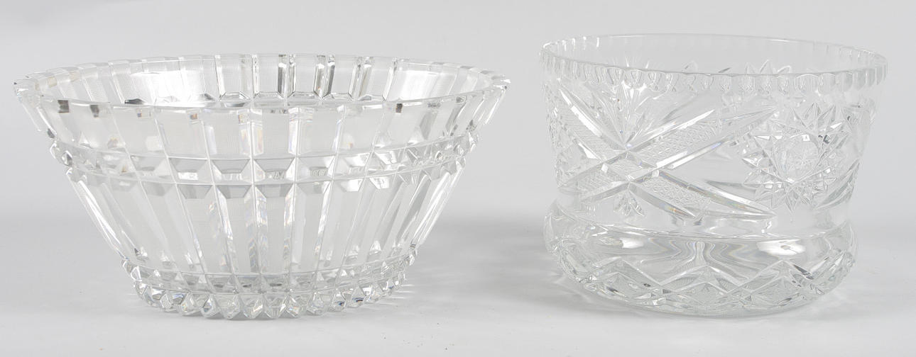 KRISTALLSKÅLAR, 2 stycken.