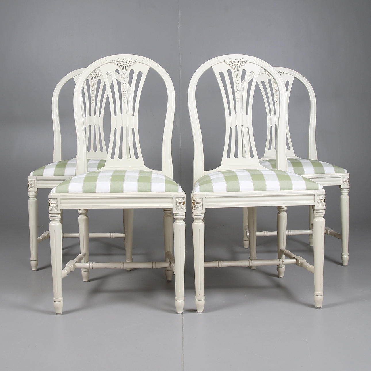 STOLAR, 4 st, "Axet" Gustaviansk stil, 1900-talets andra hälft.