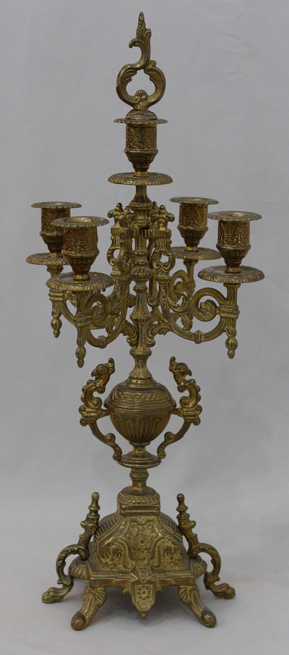 KANDELABER, malm, 1900-tal.