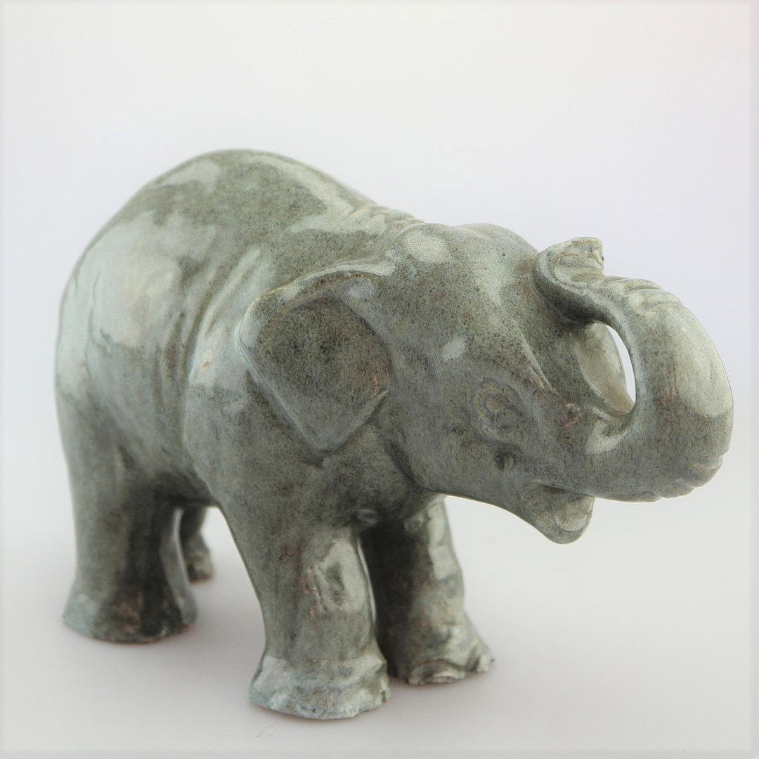 KERAMIK ELEFANT ANTIK 1917.