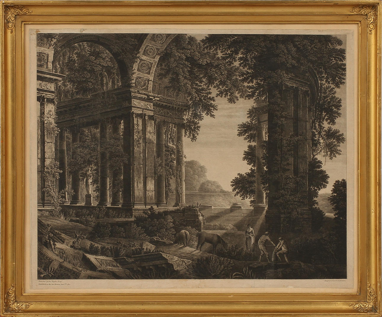 KOPPARSTICK, David Lerpiniere, efter John Taylor. Daterad 1 Jan, 1781.