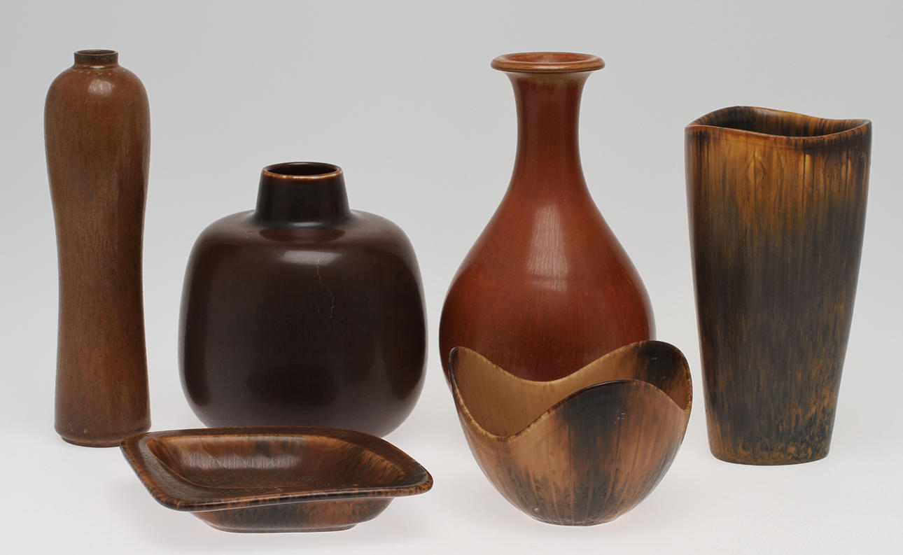 PARTI KERAMIK, 6 delar, stengods, Rörstrand.