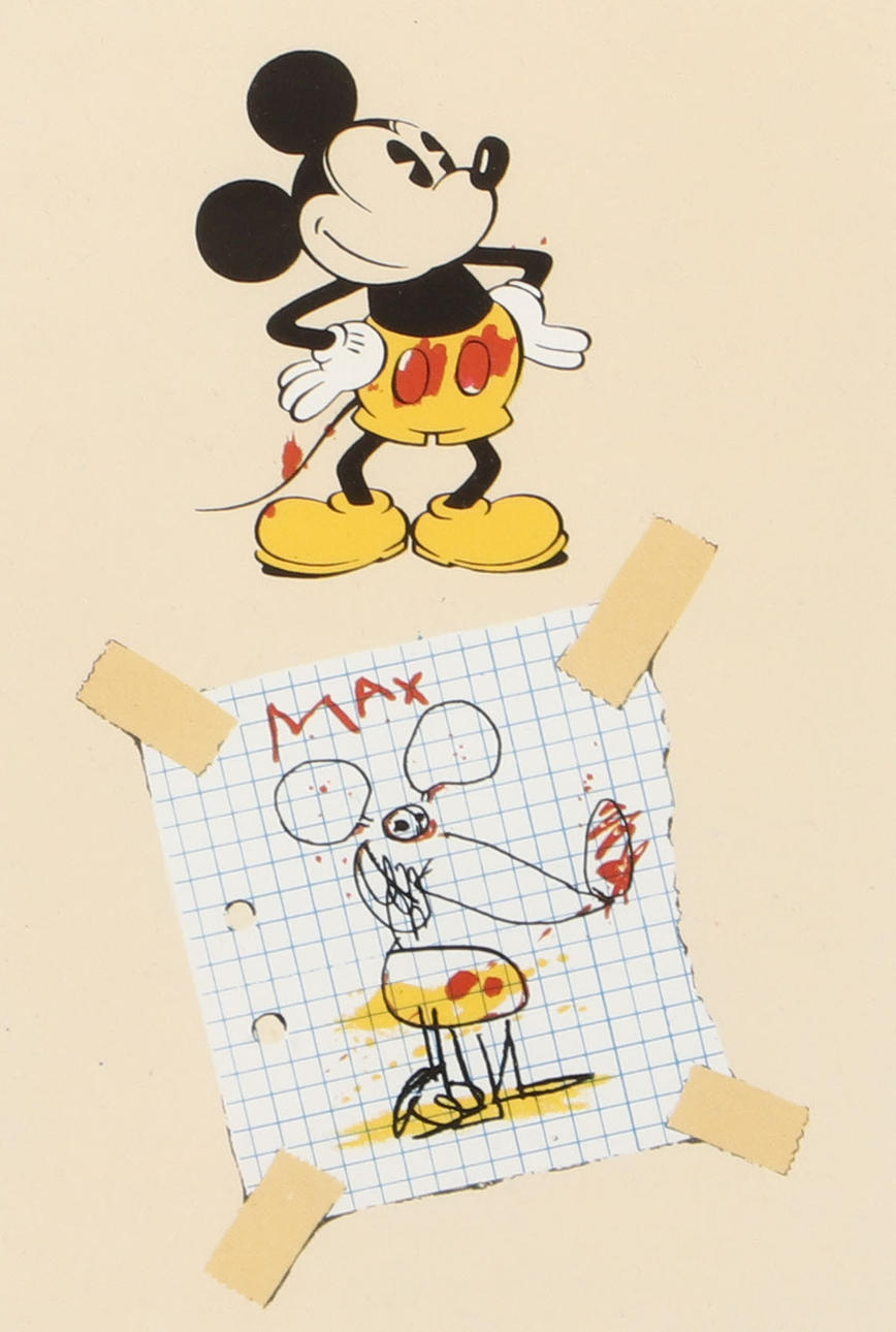 LASSE ÅBERG. "Max Musse", color lithograph, signed.