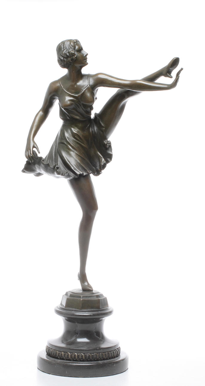 OKÄND KONSTNÄR. Danserska, brons, efter Bruno Zach,19/2000-tal.