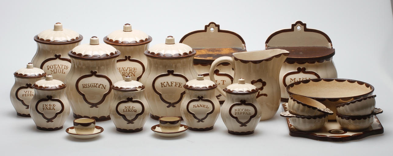KERAMIKFÖREMÅL, 20 delar, Pyro, Gustavsberg.