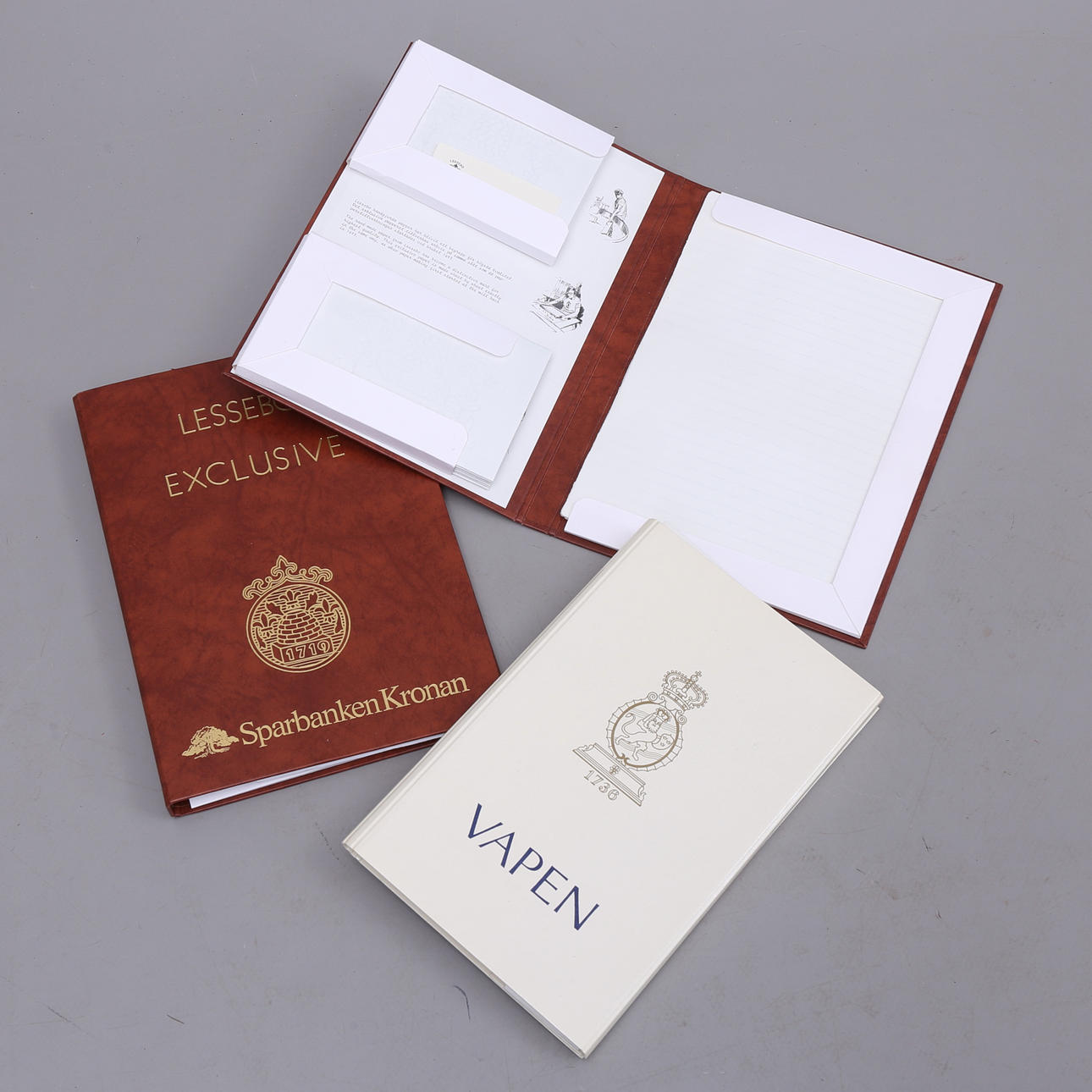 BREVPAPPER, 3 förpackningar, Lessebo handpappersbruk.