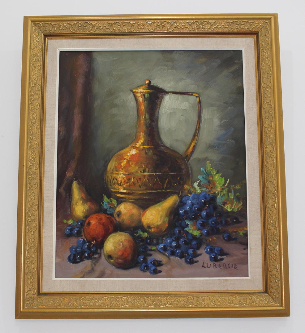 OKÄND KONSTNÄR. Stilleben. Signerad Lubertie.