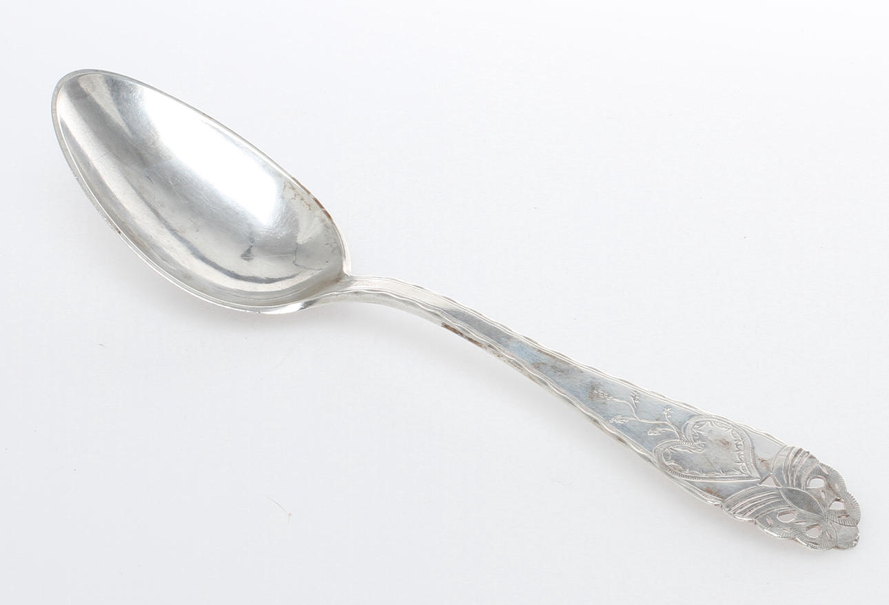 BRÖLLOPSSKED, silver, stämplad NM, 1800-tal.